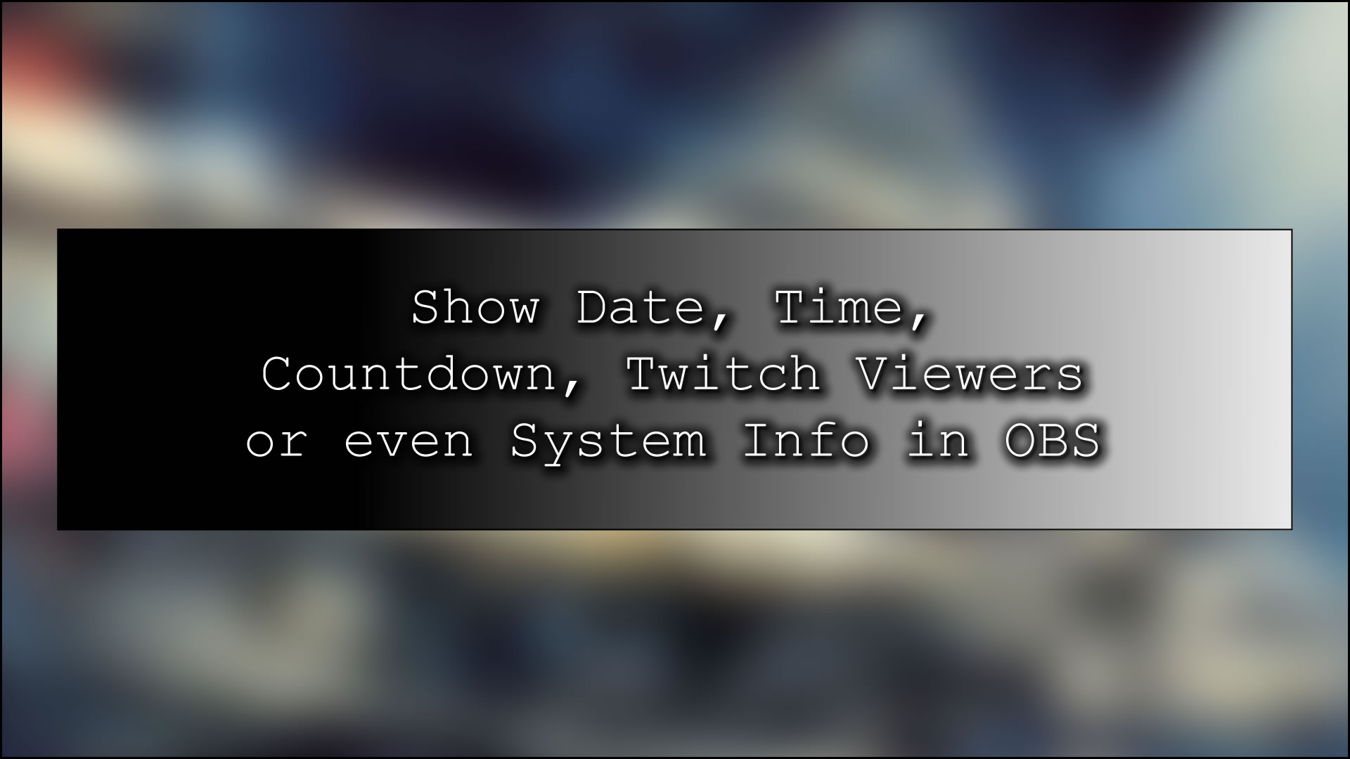stream countdown clock for obs